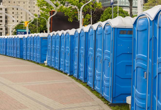 clean and convenient portable restrooms set up at a community gathering, ensuring everyone has access to necessary facilities in Cheltenham, PA